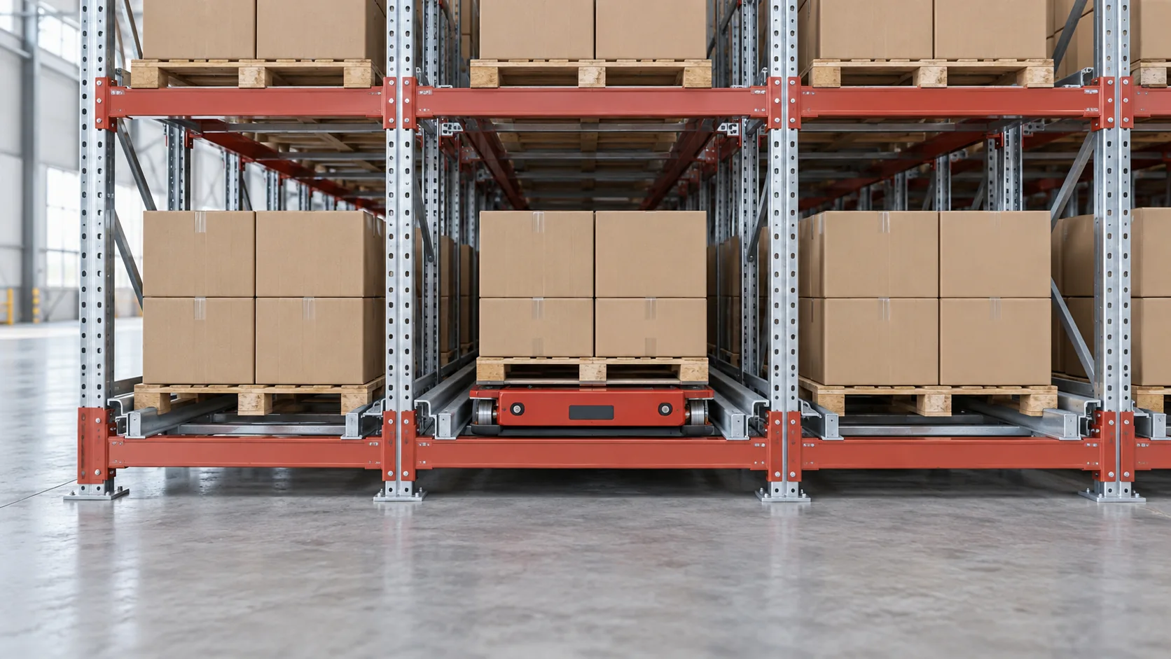 Проектная визуализация: стеллажи pallet shuttle