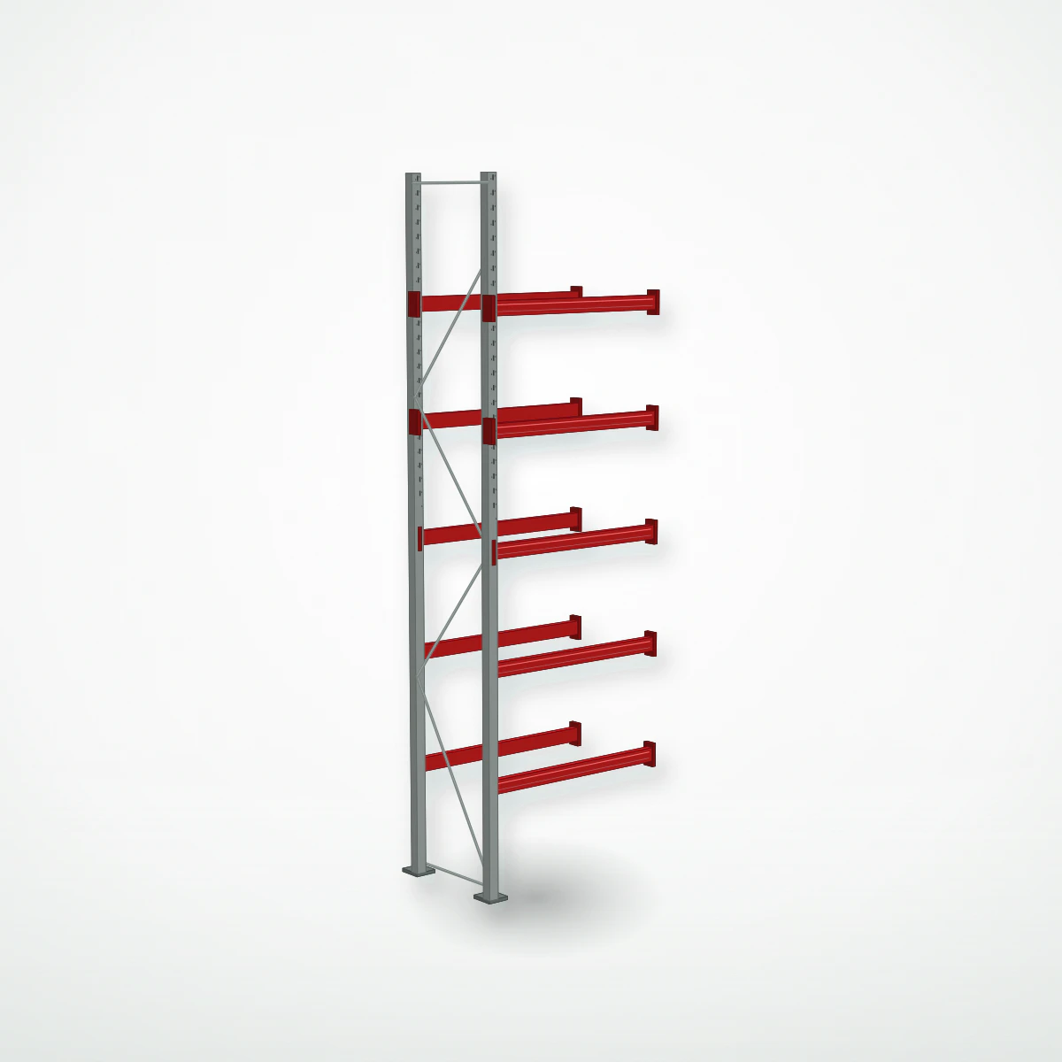 Паллетный фронтальный стеллаж без настила Максстор PF-STD D1000, 6000х1800х1000 мм, 5 ур., 2200 кг/ур., дополнительная секция